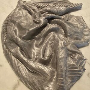 Elegant Silver Wrap Scarf